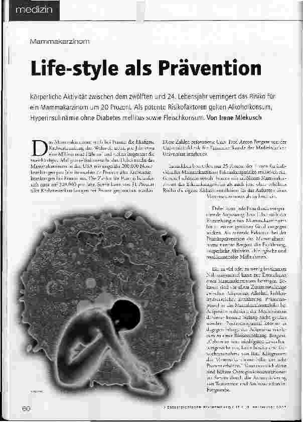 Vorschauseite 1: Lifestyle als Prävention