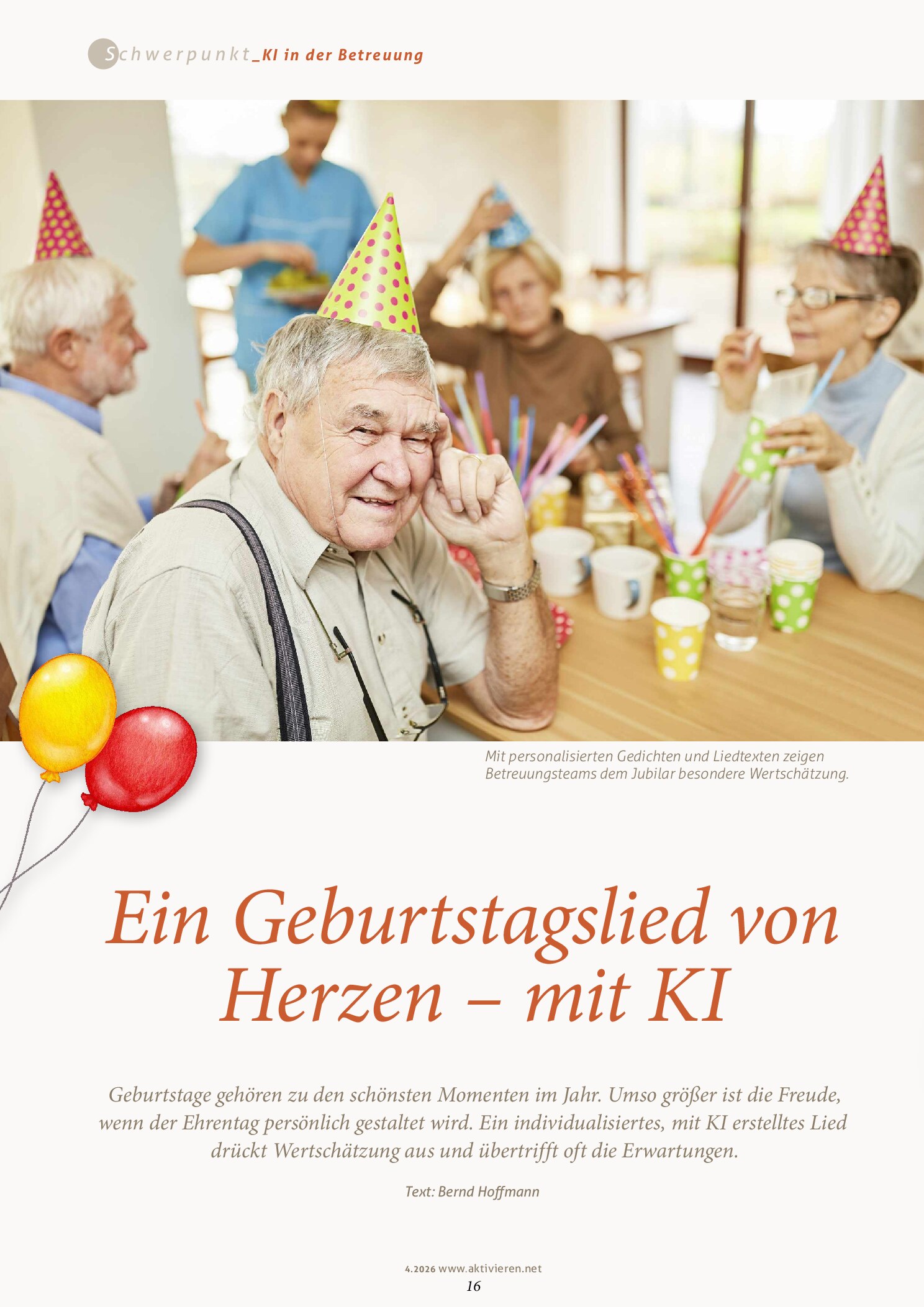 Vorschauseite 1: Ein Geburtstagslied von Herzen – mit KI