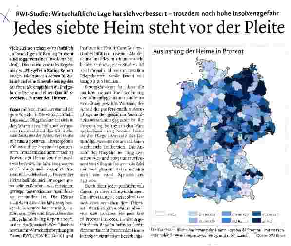 Vorschauseite 1: Jedes siebte Heim steht vor der Pleite