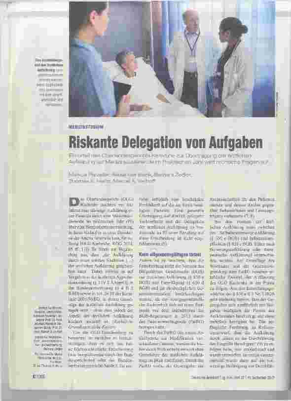 Vorschauseite 1: Riskante Delegation von Aufgaben