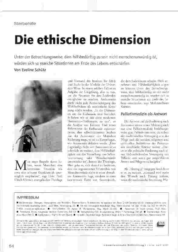 Vorschauseite 1: Die ethische Dimension