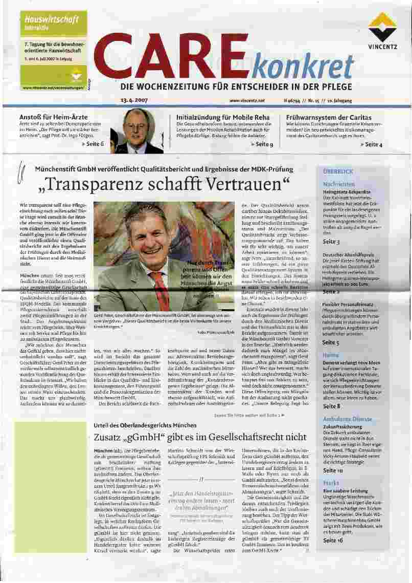 Vorschauseite 1: Transparenz schafft Vertrauen