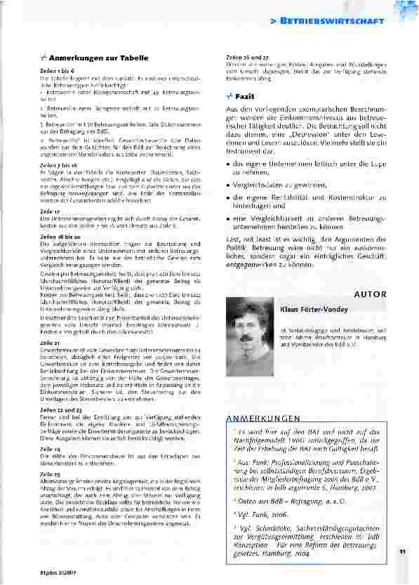 Vorschauseite 5: Kalkulationsmodell für Betreuungsbüros - Von Einnahmen und Kosten zu Gewinn und Einkommen