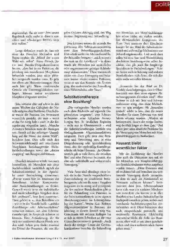 Vorschauseite 2: Versorgung am Land gefährdet