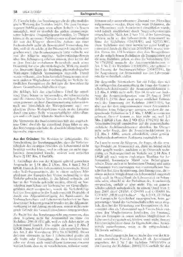 Vorschauseite 3: Abgrenzung Arzneimittel/Nahrungsergänzungsmittel