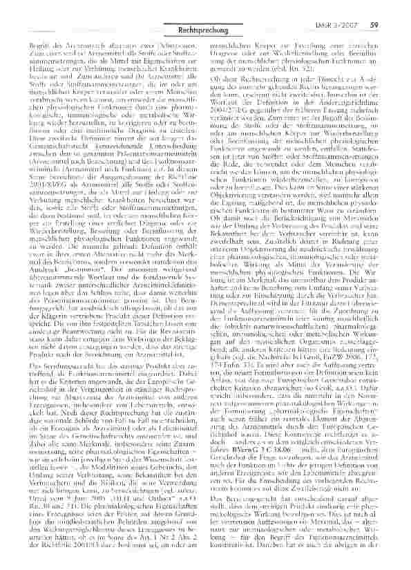 Vorschauseite 4: Abgrenzung Arzneimittel/Nahrungsergänzungsmittel