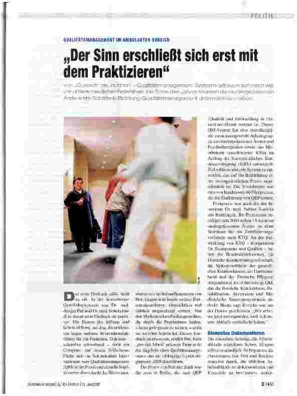 Vorschauseite 1: Der Sinn erschließt sich erst mit dem Praktizieren