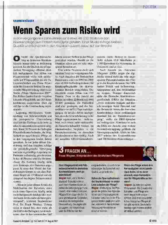 Vorschauseite 1: Wenn Sparen zum Risiko wird