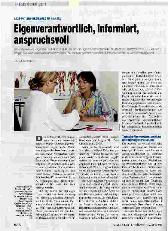 Vorschauseite 1: Eigenverantwortlich, informiert, anspruchsvoll