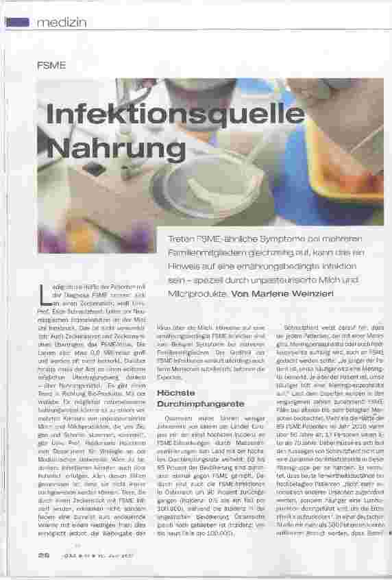 Vorschauseite 1: Infektionsquelle Nahrung