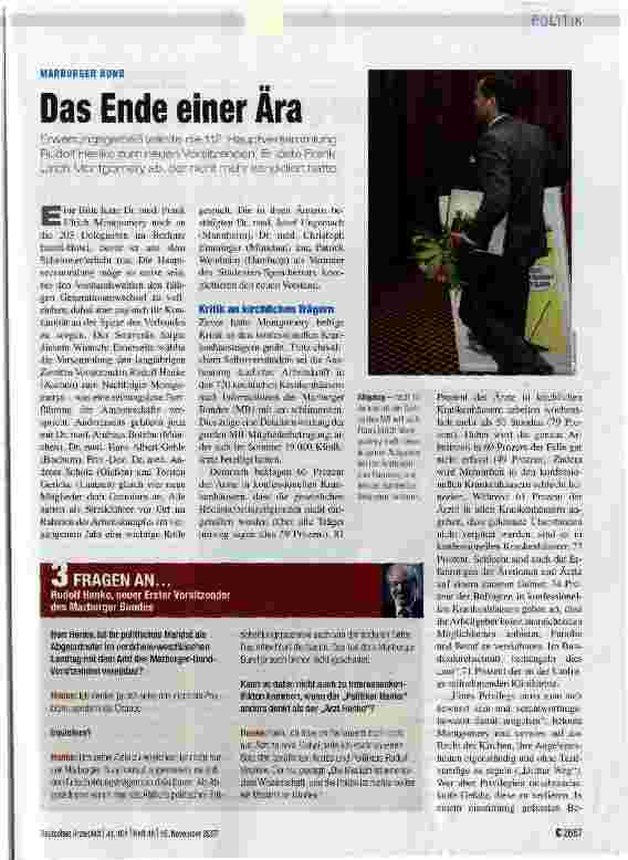 Vorschauseite 1: Das Ende einer Ära