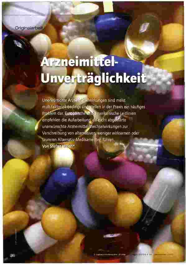 Vorschauseite 1: Arnzeimittelunverträglichkeit