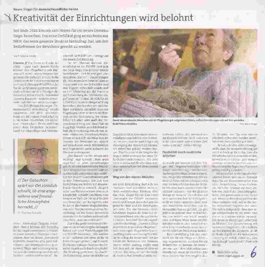 Vorschauseite 1: Kreativität der Einrichtungen wird belohnt