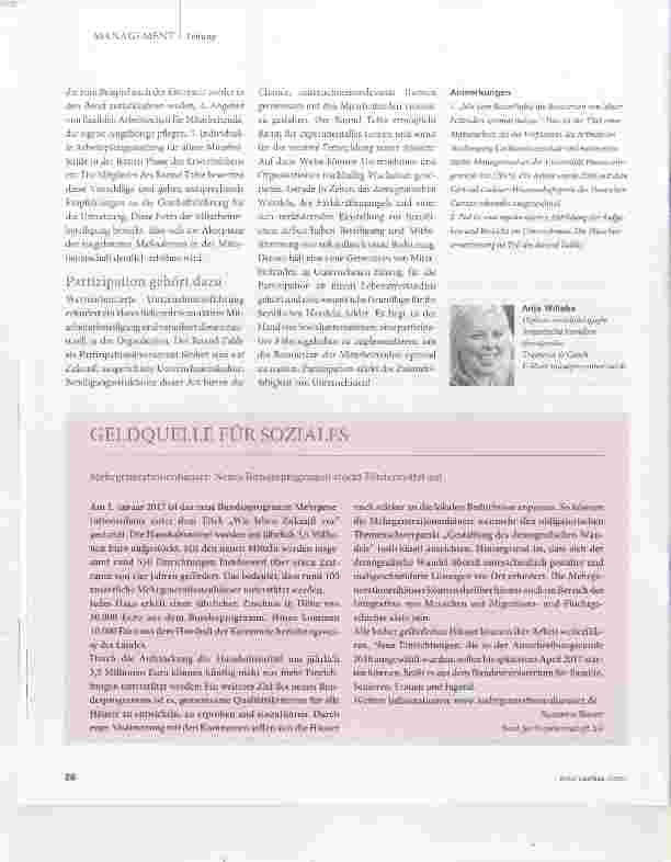 Vorschauseite 3: Eine partizipative Führungskultur stärkt Non- Profit-Unternehmen