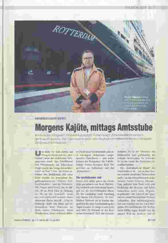 Vorschauseite 1: Morgens Kajüte, mittags Amtsstube