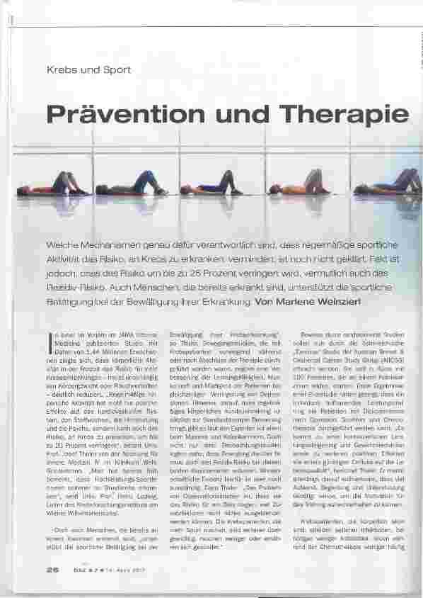 Vorschauseite 1: Prävention und Therapie