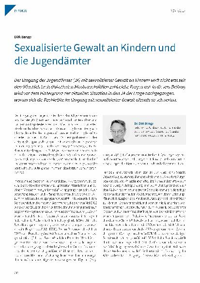 Vorschauseite 1: Sexualisierte Gewalt an Kindern und die Jugendämter