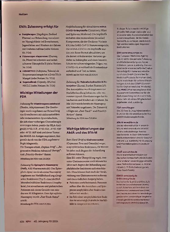 Vorschauseite 2: Nirsevimab (Sekundärprophylaxe von RSV-Infektionen, Kinder während ihrer 1. RSV-Saison)