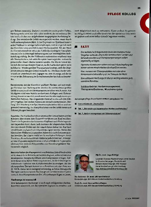 Vorschauseite 4: Narbenmanagement bei Kindern und Jugendlichen