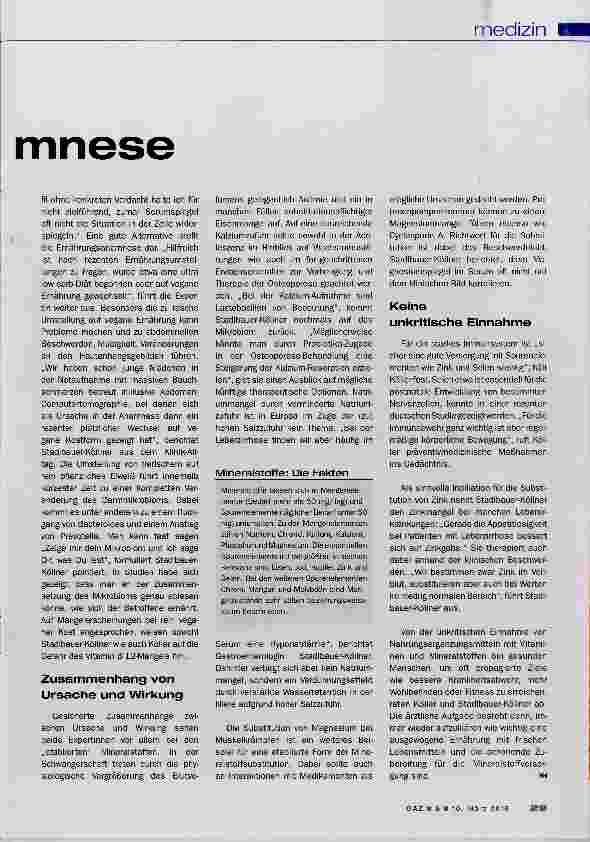 Vorschauseite 2: Zuerst Ernährungsanamnese