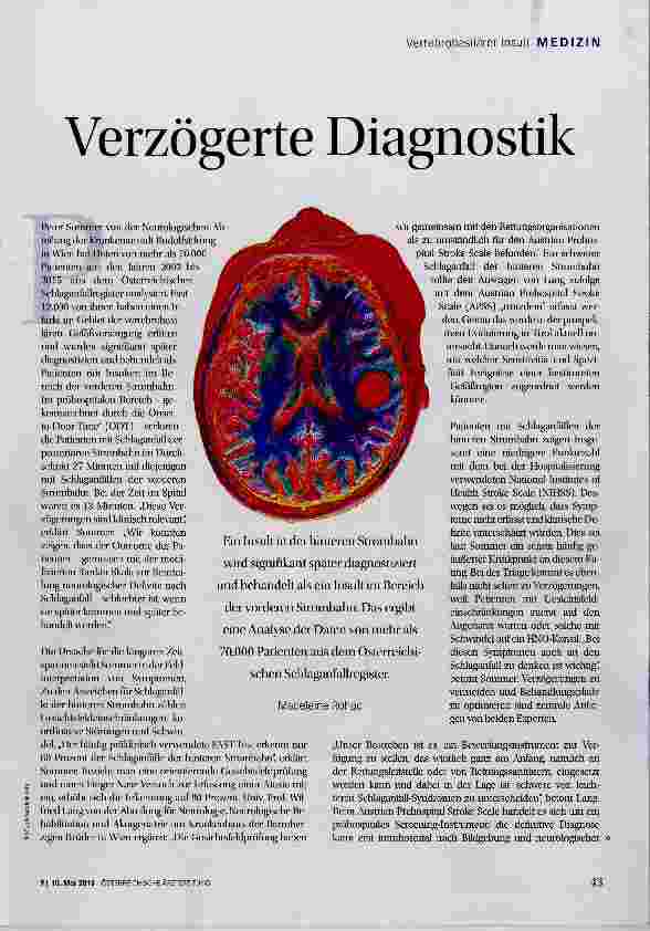 Vorschauseite 1: Verzögerte Diagnostik