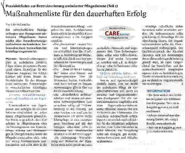 Vorschauseite 1: Maßnahmenliste für den dauerhaften Erfolg
