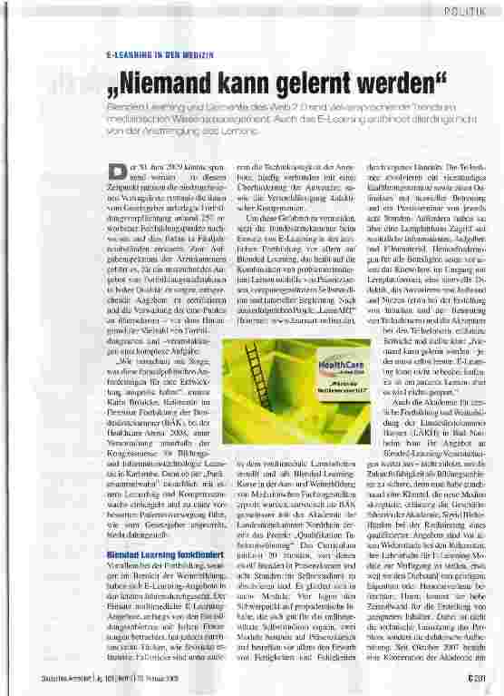 Vorschauseite 1: Niemand kann gelernt werden