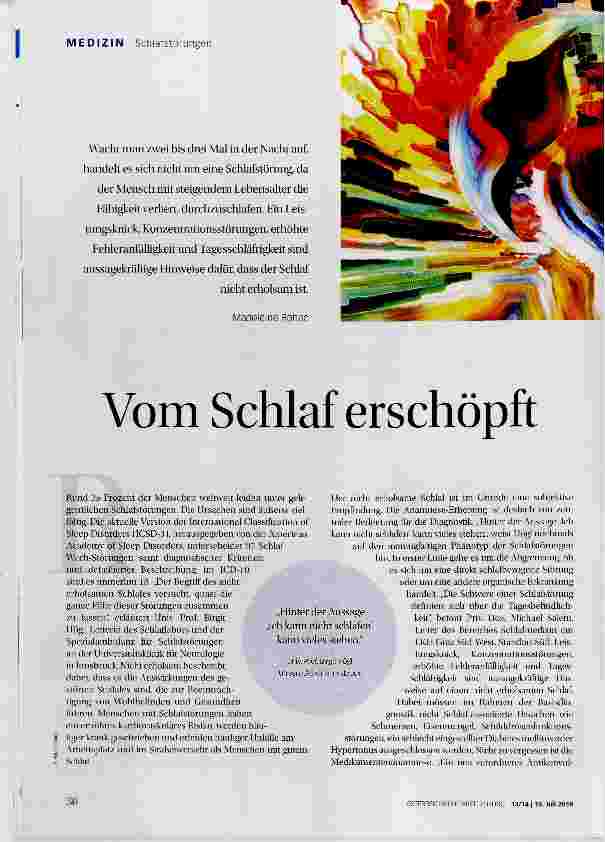 Vorschauseite 1: Vom Schlaf erschöpft