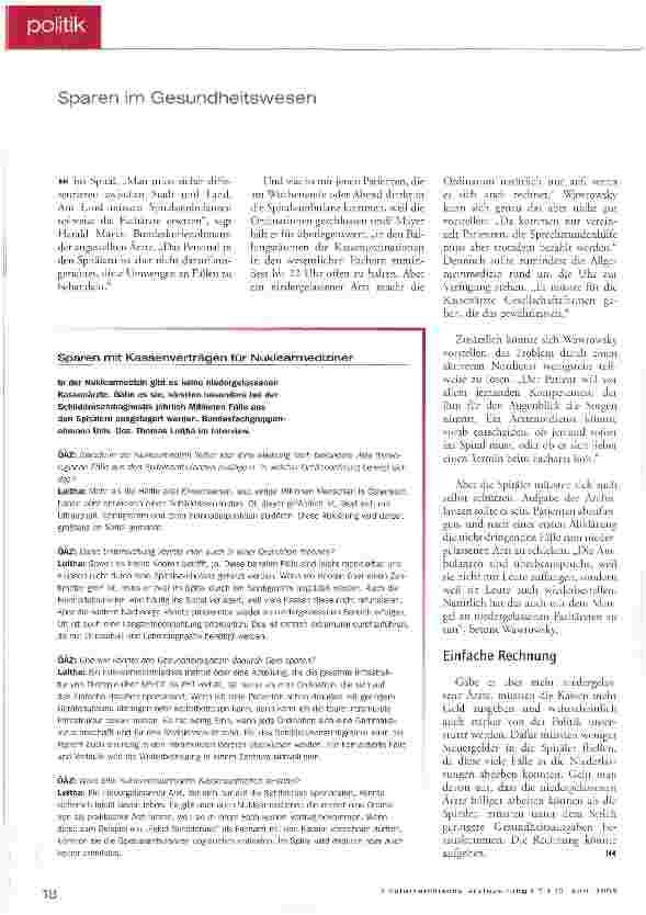 Vorschauseite 3: Raus aus den Spitälern