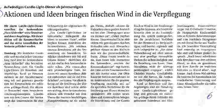 Vorschauseite 1: Aktionen und Ideen bringen frischen Wind in die Verpflegung