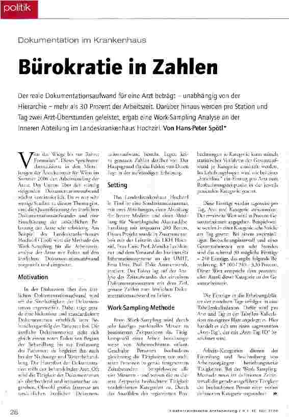Vorschauseite 1: Bürokratie in Zahlen