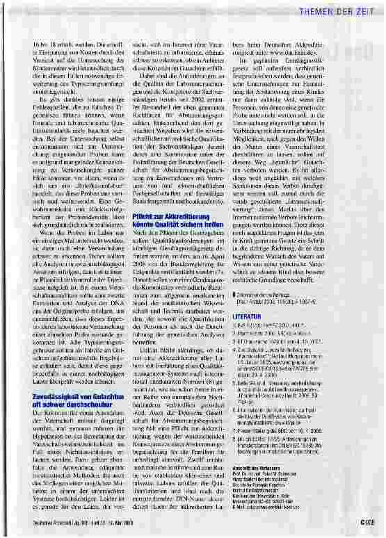 Vorschauseite 3: Hochwertige Analyse nicht zum Dumpingpreis