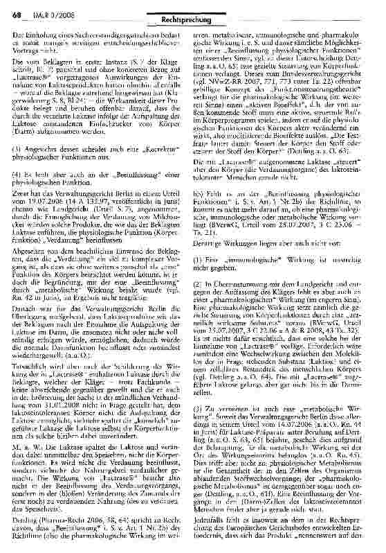 Vorschauseite 5: Abgrenzung Arzneimittel/Lebensmittel - Lactrase -