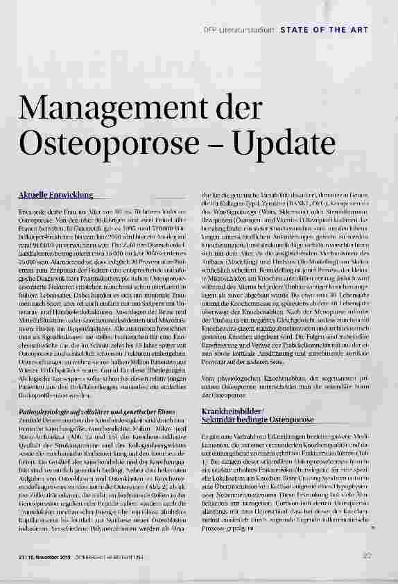 Vorschauseite 2: Management der Osteoporose - Update