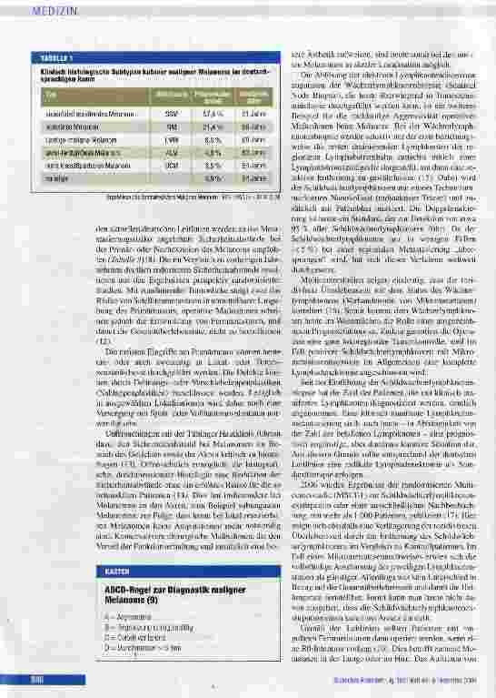 Vorschauseite 2: Therapie des Melanoms