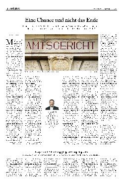Vorschauseite 1: Eine Chance und nicht das Ende