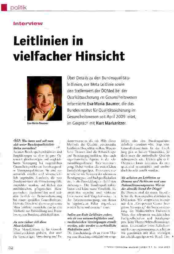 Vorschauseite 1: Leitlinien in vielfacher Hinsicht