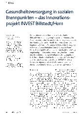 Vorschauseite 1: Gesundheitsversorgung in sozialen Brennpunkten - das Innovationsprojekt INVEST Billstedt/Horn