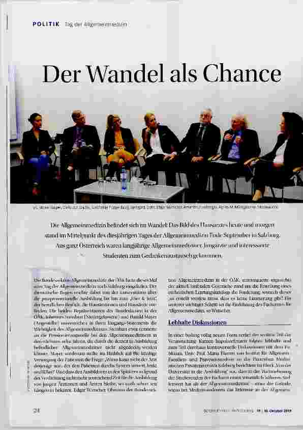 Vorschauseite 1: Der Wandel als Chance