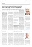 Vorschauseite 1: "Wir in der Pflege sind die Leidtragenden. "