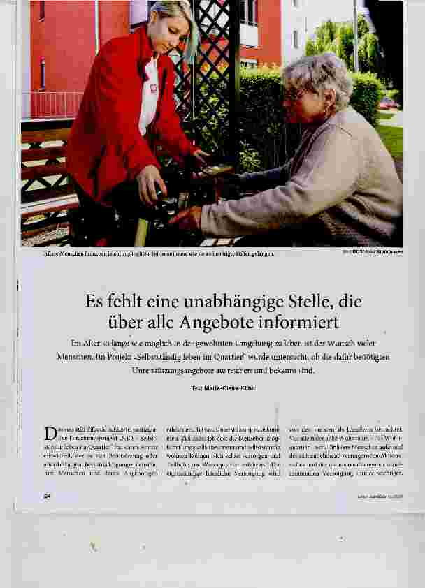 Vorschauseite 1: Es fehlt eine unabhängige Stelle, die über alle Angebote informiert