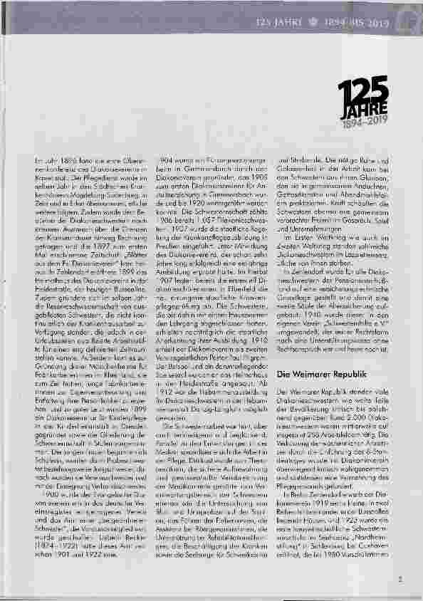 Vorschauseite 2: 125 JAHRE Evangelischer Diakonieverein Berlin-Zehlendorf e.V.