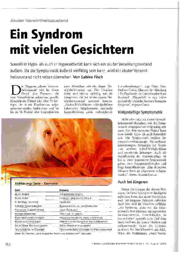 Vorschauseite 1: Ein Syndrom mit vielen Gesichtern