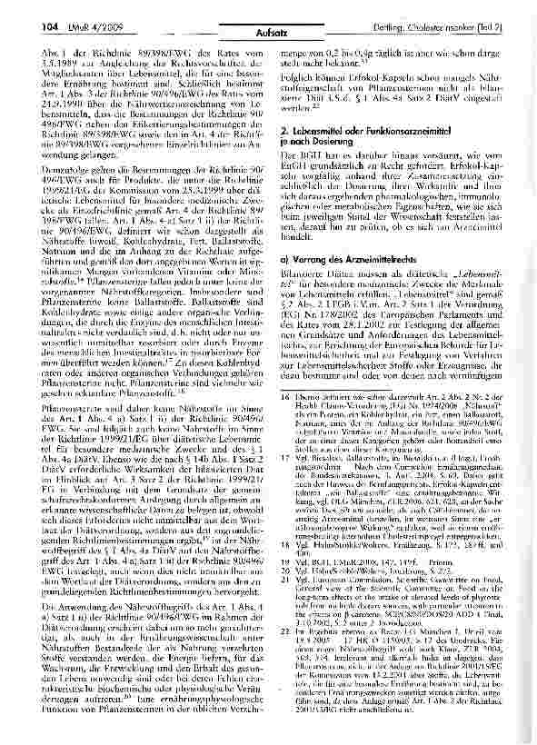 Vorschauseite 4: Cholesterinsenker: Arzneimittel, Medizinprodukte oder Lebensmittel? (Teil 2)