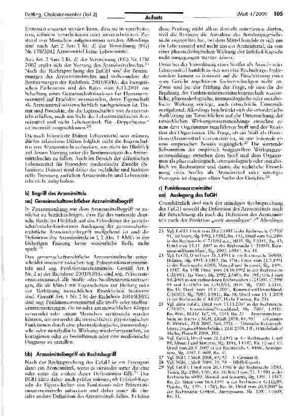 Vorschauseite 5: Cholesterinsenker: Arzneimittel, Medizinprodukte oder Lebensmittel? (Teil 2)