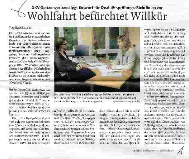 Vorschauseite 1: Wohlfahrt befürchtet Willkür