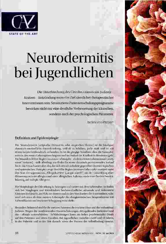 Vorschauseite 1: Neurodermitis bei Jugendlichen