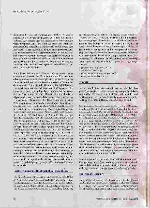 Vorschauseite 3: Neurodermitis bei Jugendlichen