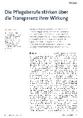 Vorschauseite 1: Die Pflegeberufe stärken über die Transparenz ihrer Wirkung.