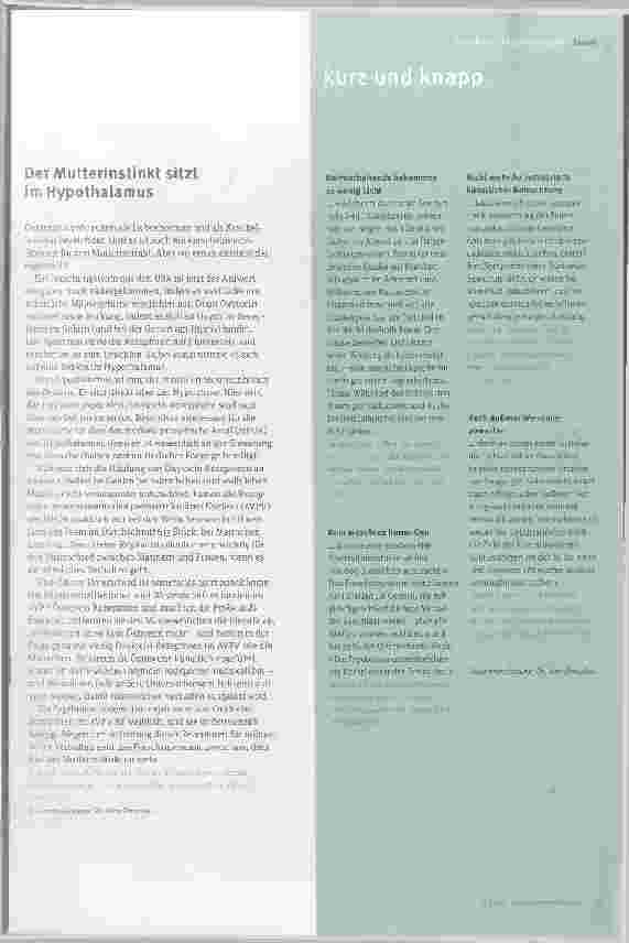 Vorschauseite 1: Der Mutterinstinkt sitzt im Hypothalamus.